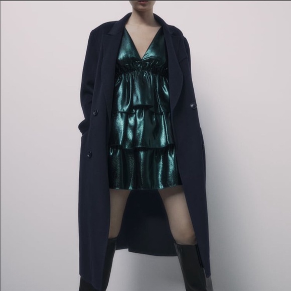 Zara Emerald Green Ruffled Dress - Picture 5 of 16